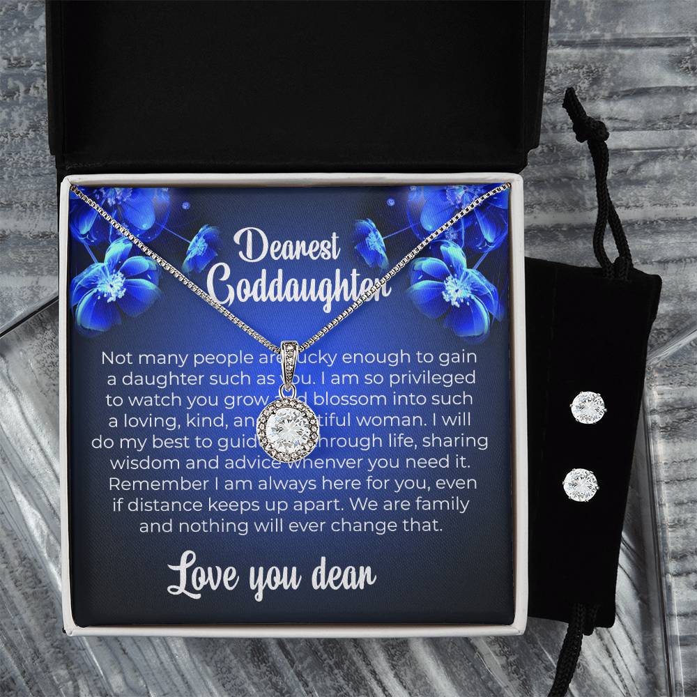Eternal Hope Necklace & Earring Set | To My Dearest Goddaughter | A Cherished Keepsake Filled with Hope | Goddaughter Gift
