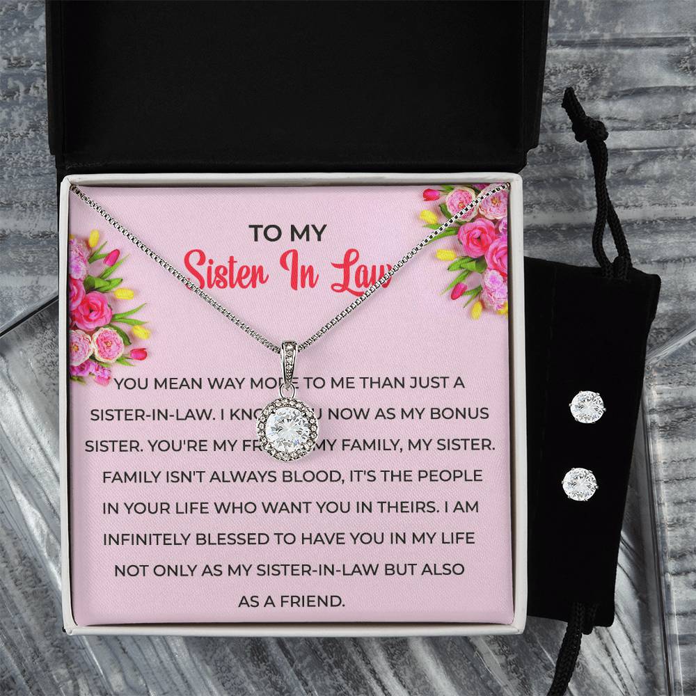 To My Sister-in-Law | Eternal Hope Necklace & Earring Set | Gift for Sister-in-Law