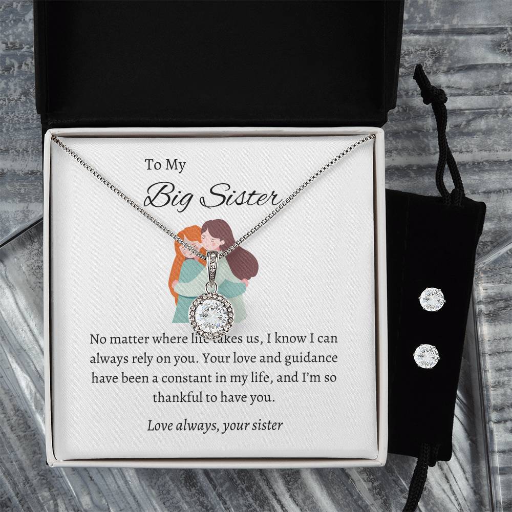 To My Big Sister – Sweet Hope Necklace & Earring Set | A Thoughtful Gift for My Amazing Sister