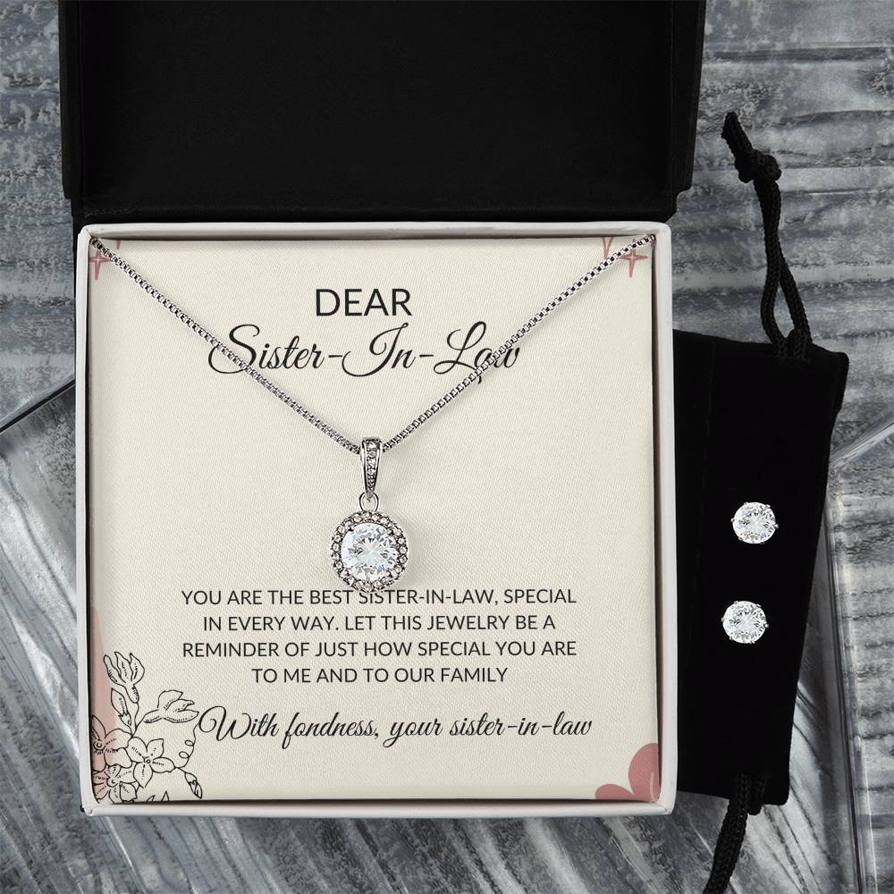 To My Dear Sister-in-Law | Eternal Hope Necklace & Earring Set | Gift for Sister-in-Law