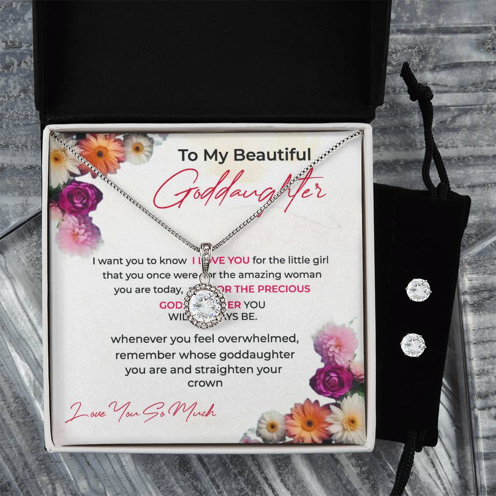 Eternal Hope Necklace & Earring Set | To My Beautiful Goddaughter | A Timeless Symbol of Love | Goddaughter Gift