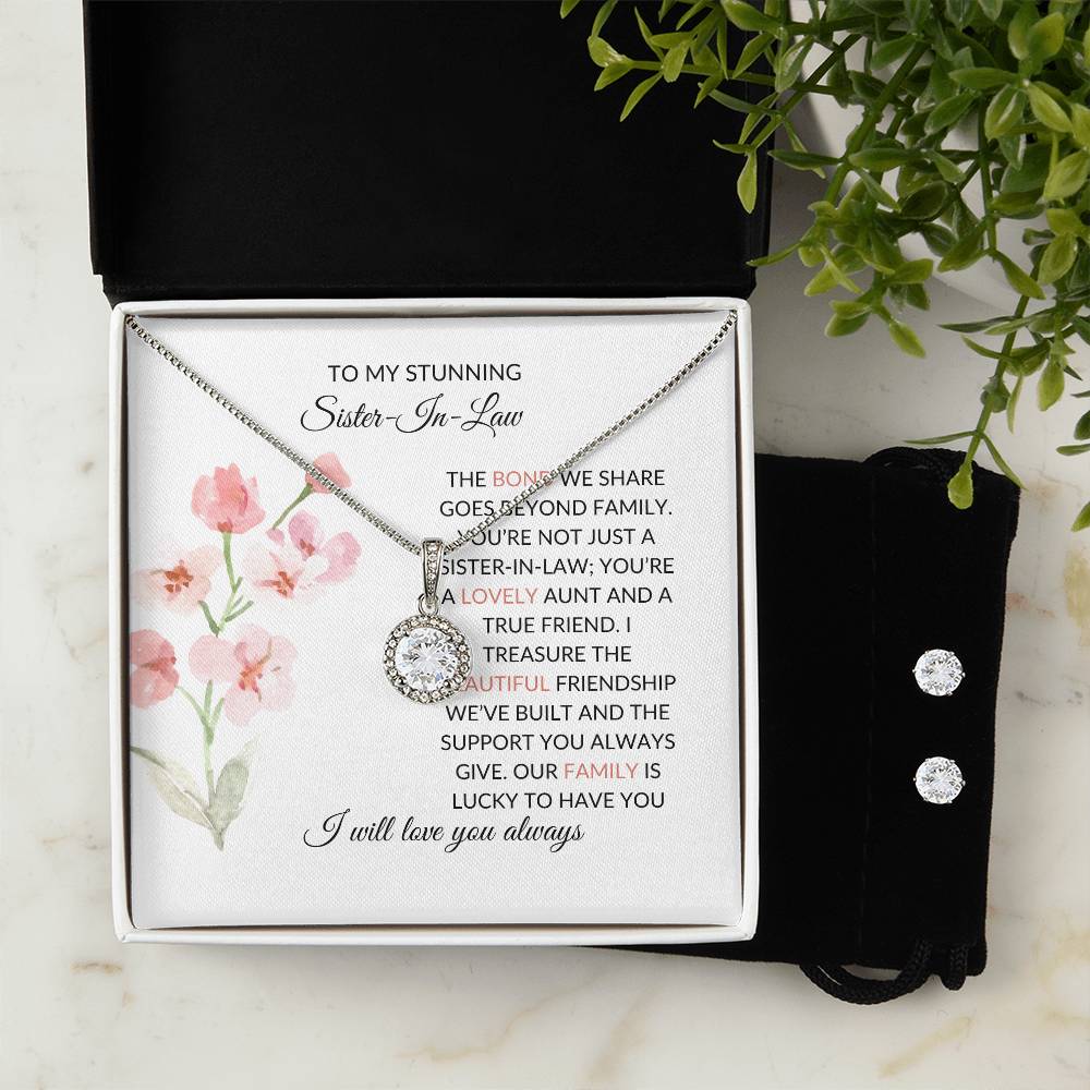 To My Stunning Sister-in-Law | Eternal Hope Necklace & Earring Set | Gift for Sister-in-Law