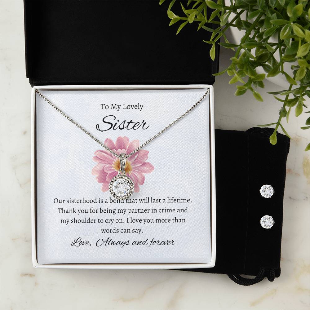 To My Lovely Sister – Sweet Hope Set | Necklace Gift For Sister