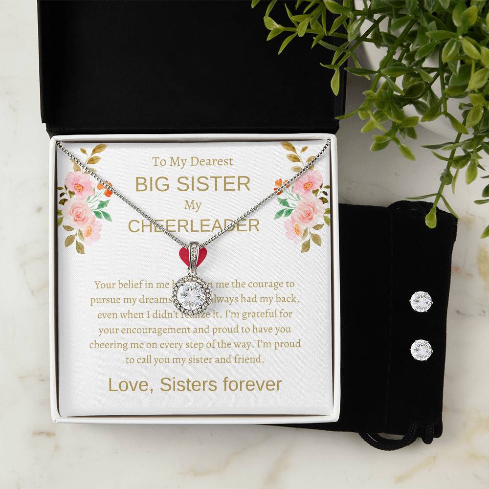To My Dearest Big Sister – Sweet Hope Necklace & Earring Set | A Meaningful Gift for My Loving Sister