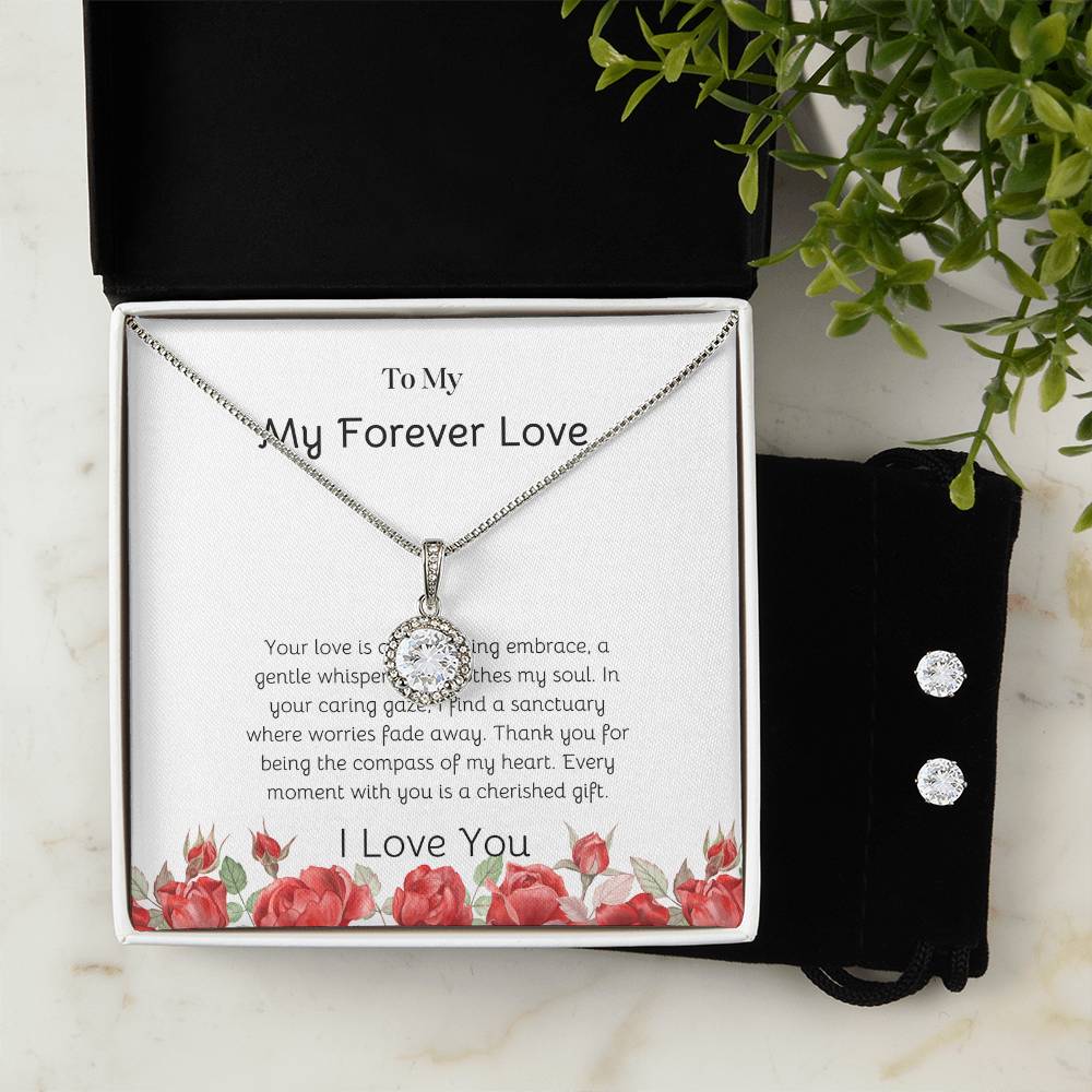 Eternal Hope Gift Set for Girlfriend | Beautiful Necklace and Earrings for Her - SOUVMOUR