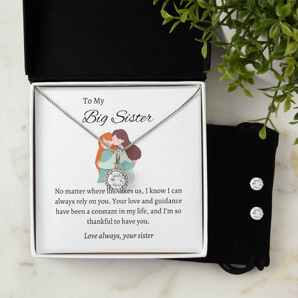 To My Big Sister – Sweet Hope Necklace & Earring Set | A Thoughtful Gift for My Amazing Sister
