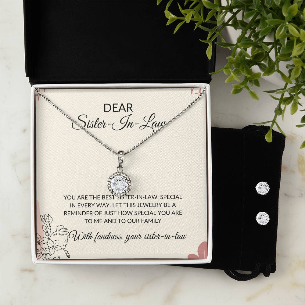 To My Dear Sister-in-Law | Eternal Hope Necklace & Earring Set | Gift for Sister-in-Law