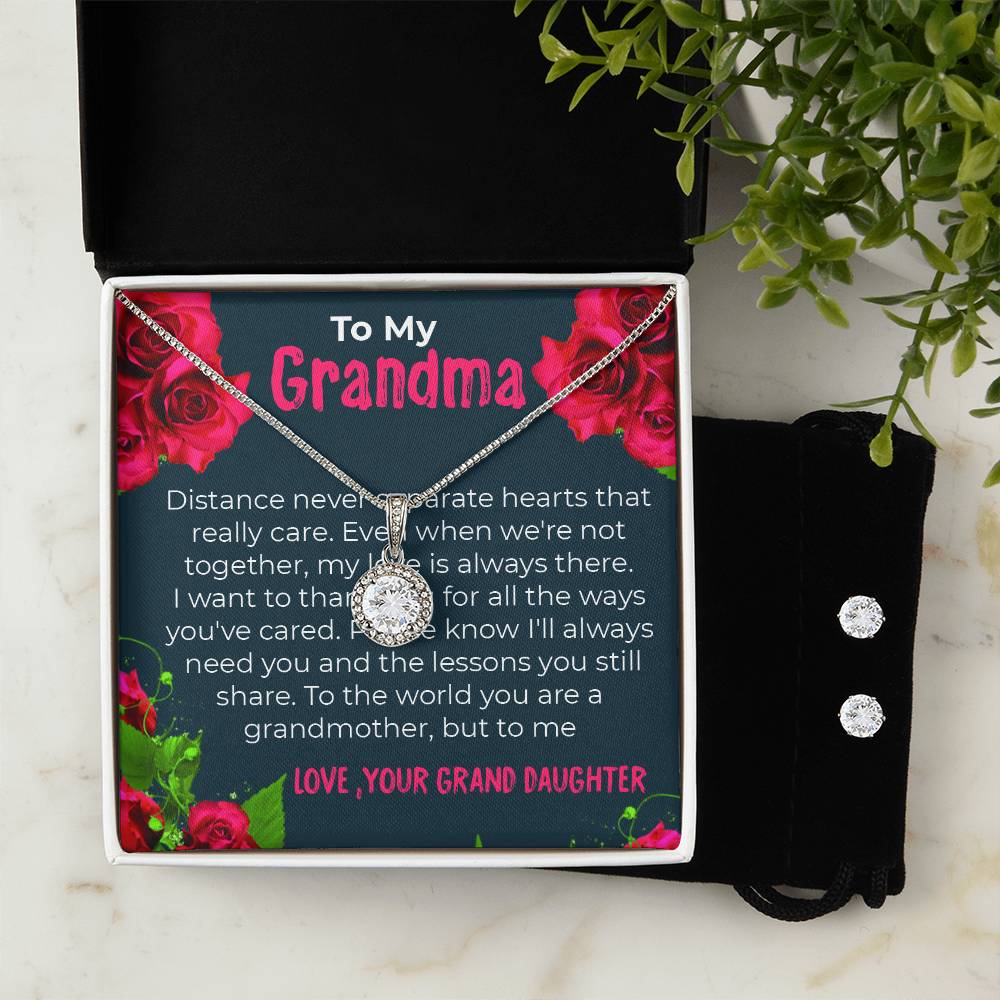 To My Grandma | Elegant Eternal Hope Necklace Gift from Granddaughter | Gift for Grandma