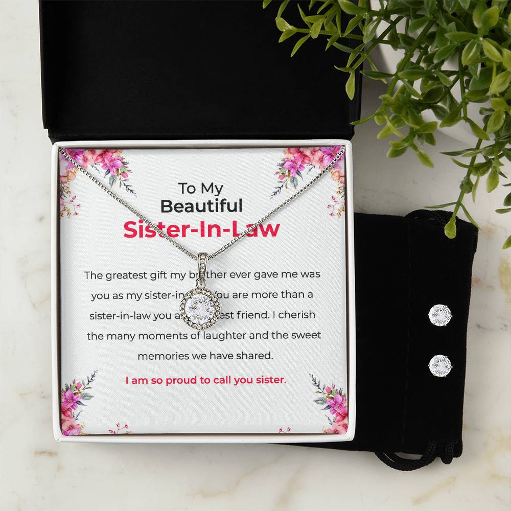To My Beautiful Sister-in-Law | Eternal Hope Necklace & Earring Set | Gift for Sister-in-Law