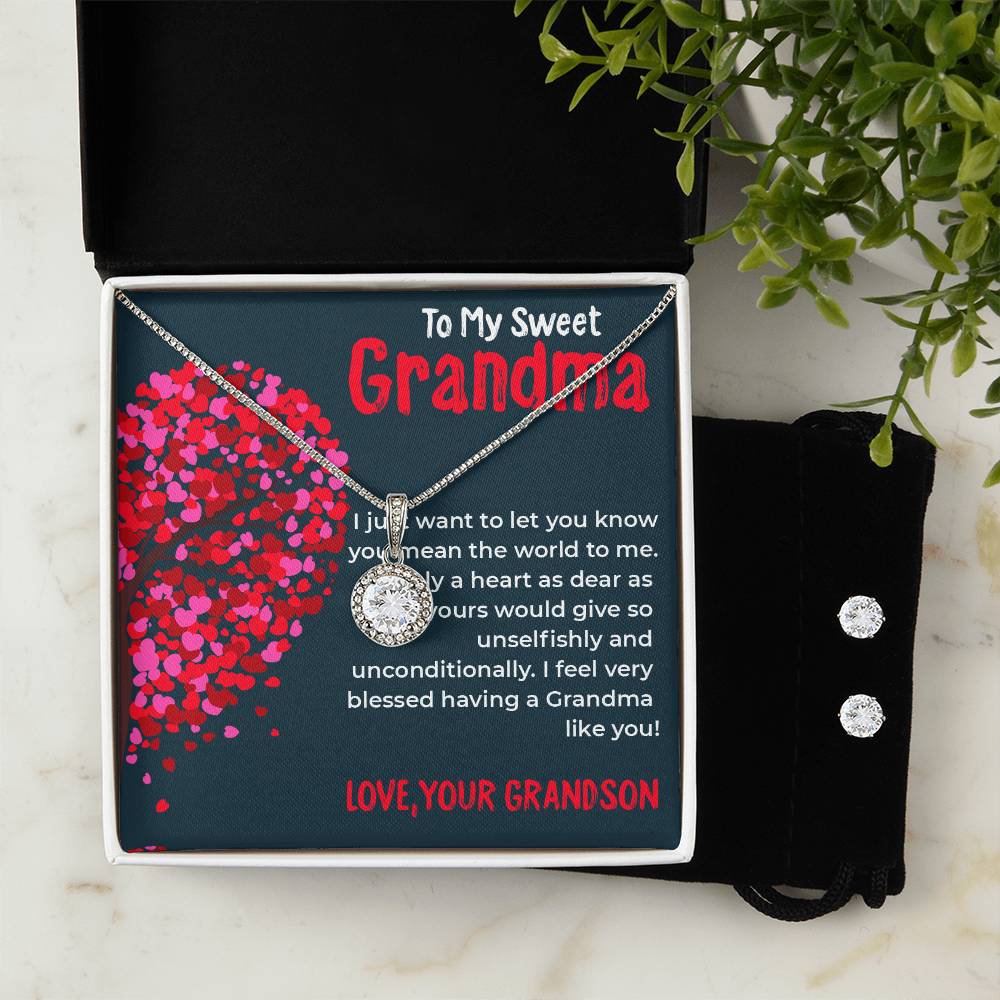 To My Sweet Grandma | Timeless Eternal Hope Necklace Gift from Grandson | Gift for Grandma