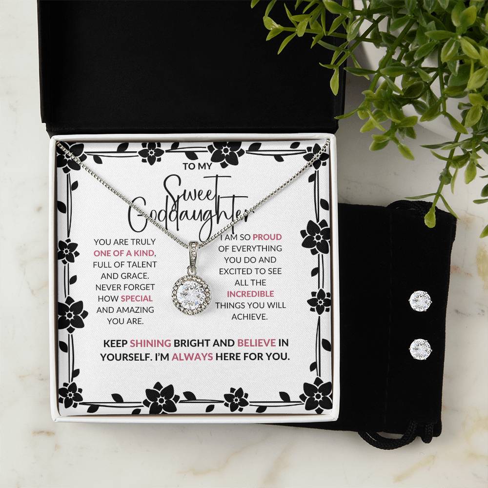 Eternal Hope Necklace & Earring Set | To My Sweet Goddaughter | Celebrate Her Bright Future | Goddaughter Gift