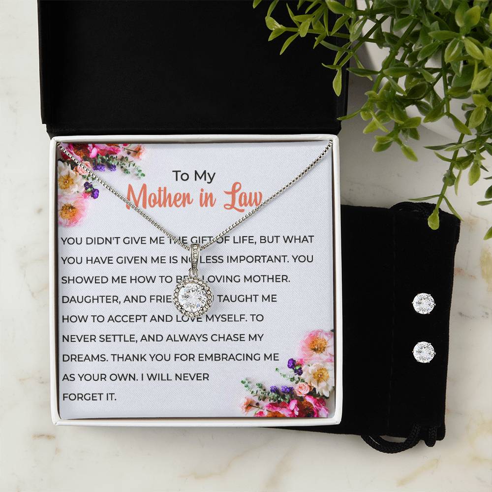 To My Cherished Mother-in-law | Eternal Hope Necklace & Earring Set | Loving Gift for Mother-in-law