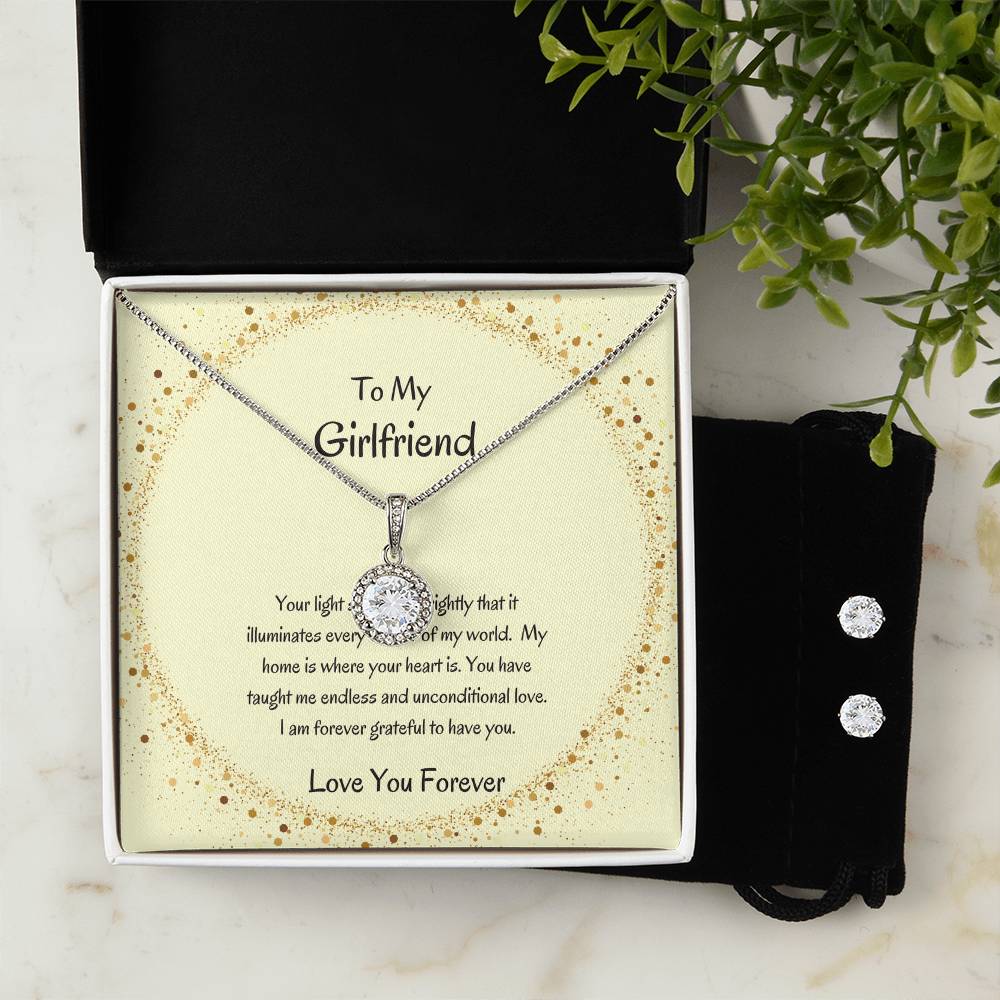 Eternal Hope Jewelry for Her | Necklace and Earrings Set for Girlfriend - SOUVMOUR