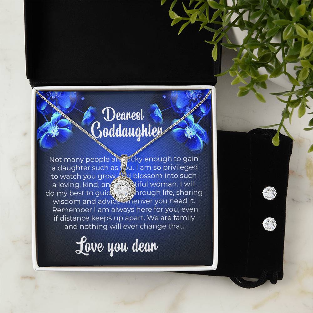 Eternal Hope Necklace & Earring Set | To My Dearest Goddaughter | A Cherished Keepsake Filled with Hope | Goddaughter Gift