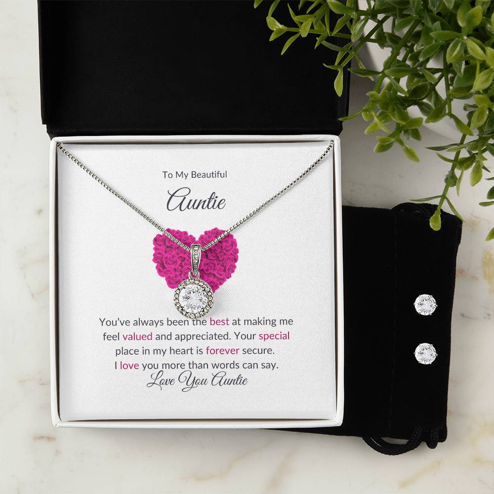 Timeless Necklace and Earrings Set Gift For Aunt– Perfect Jewelry Gift for Aunt - SOUVMOUR