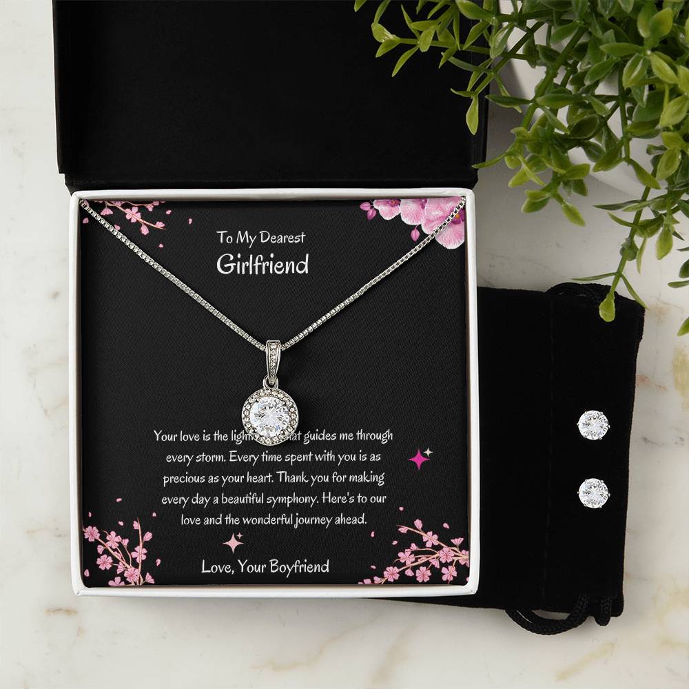 Gift for Her | Eternal Hope Necklace and Earrings Set for Girlfriend - SOUVMOUR