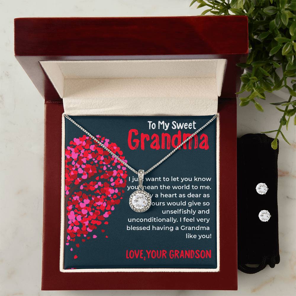 To My Sweet Grandma | Timeless Eternal Hope Necklace Gift from Grandson | Gift for Grandma