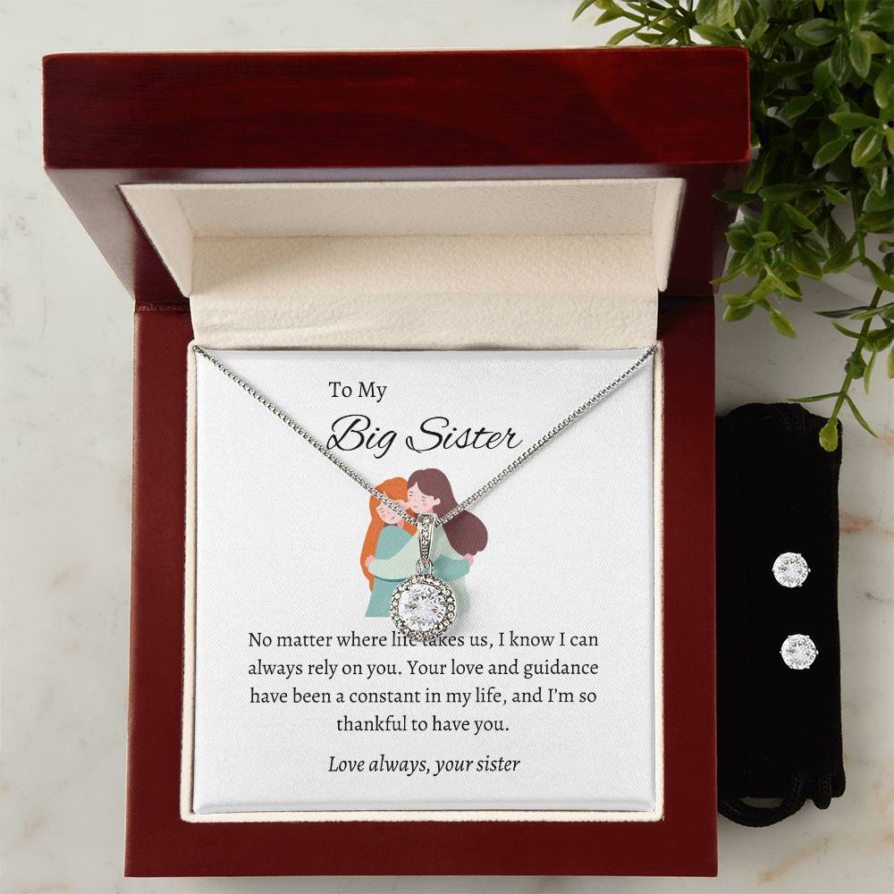 To My Big Sister – Sweet Hope Necklace & Earring Set | A Thoughtful Gift for My Amazing Sister