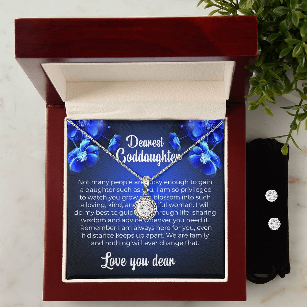 Eternal Hope Necklace & Earring Set | To My Dearest Goddaughter | A Cherished Keepsake Filled with Hope | Goddaughter Gift