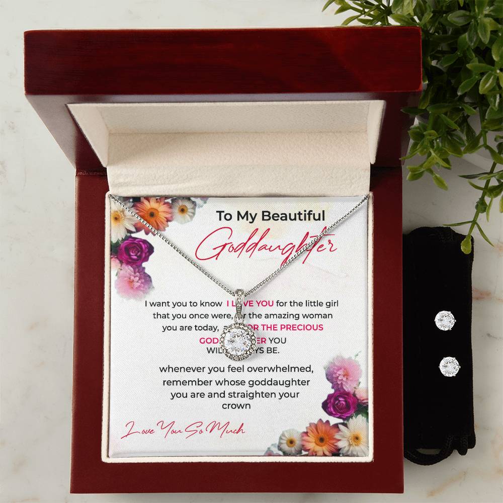 Eternal Hope Necklace & Earring Set | To My Beautiful Goddaughter | A Timeless Symbol of Love | Goddaughter Gift