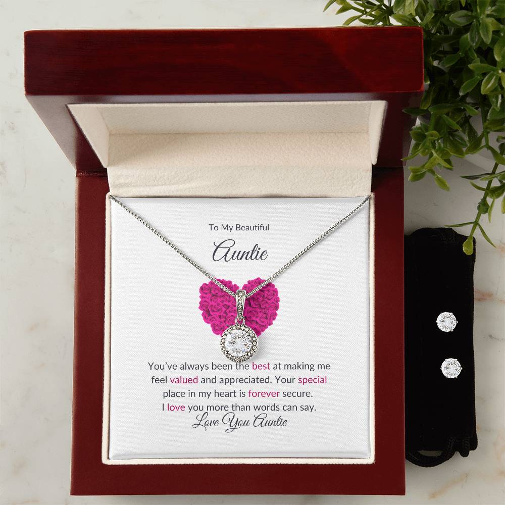 Timeless Necklace and Earrings Set Gift For Aunt– Perfect Jewelry Gift for Aunt - SOUVMOUR