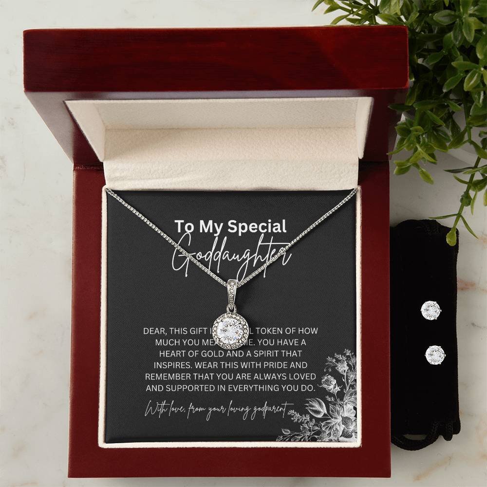 Eternal Hope Necklace & Earring Set | To My Special Goddaughter | A Gift of Love and Inspiration | Goddaughter Gift