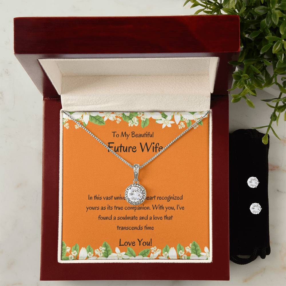 Girlfriend Necklace and Earrings Set | Eternal Hope Jewelry Gift for Her - SOUVMOUR