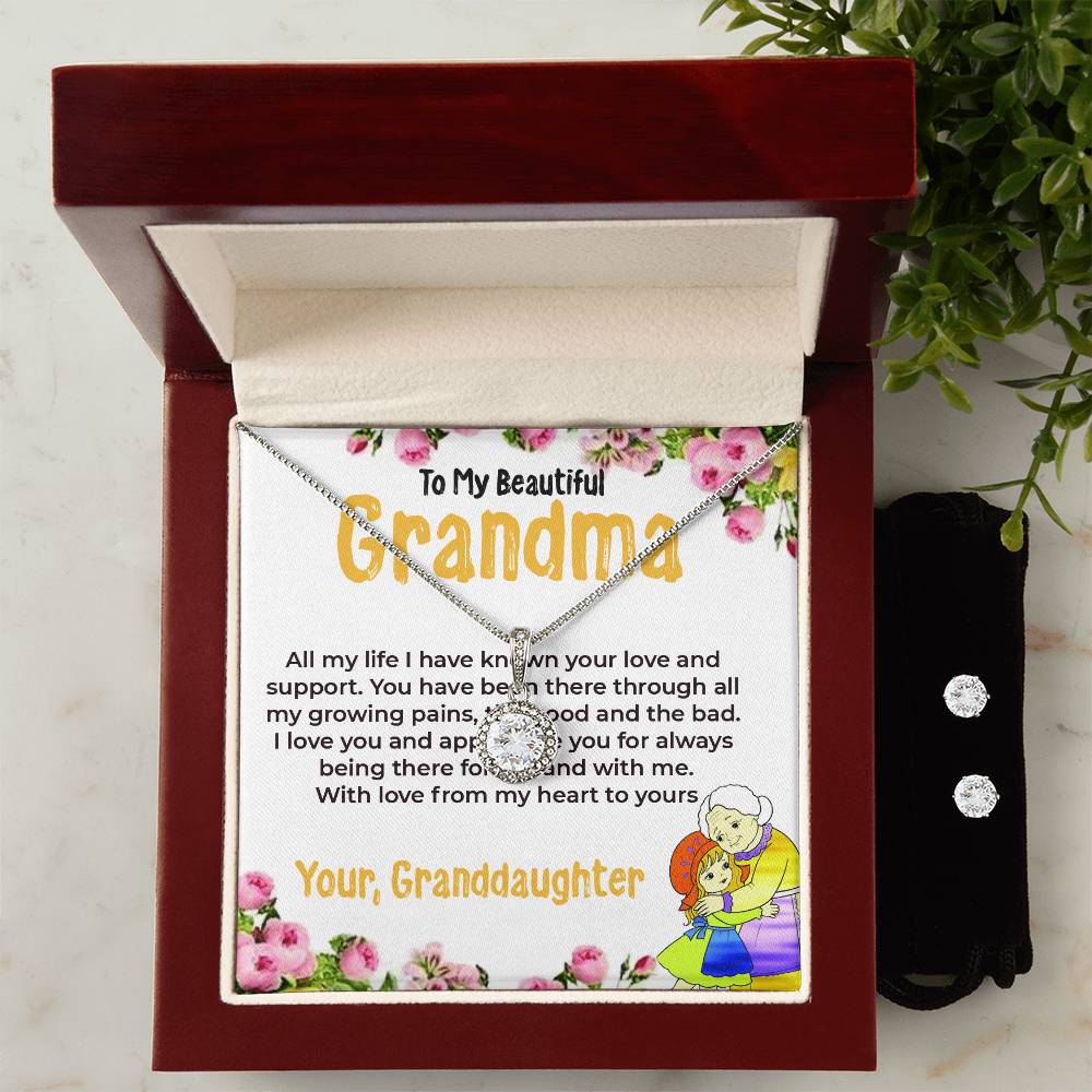 To My Beautiful Grandma | Eternal Hope Necklace Gift from Granddaughter | Gift for Grandma