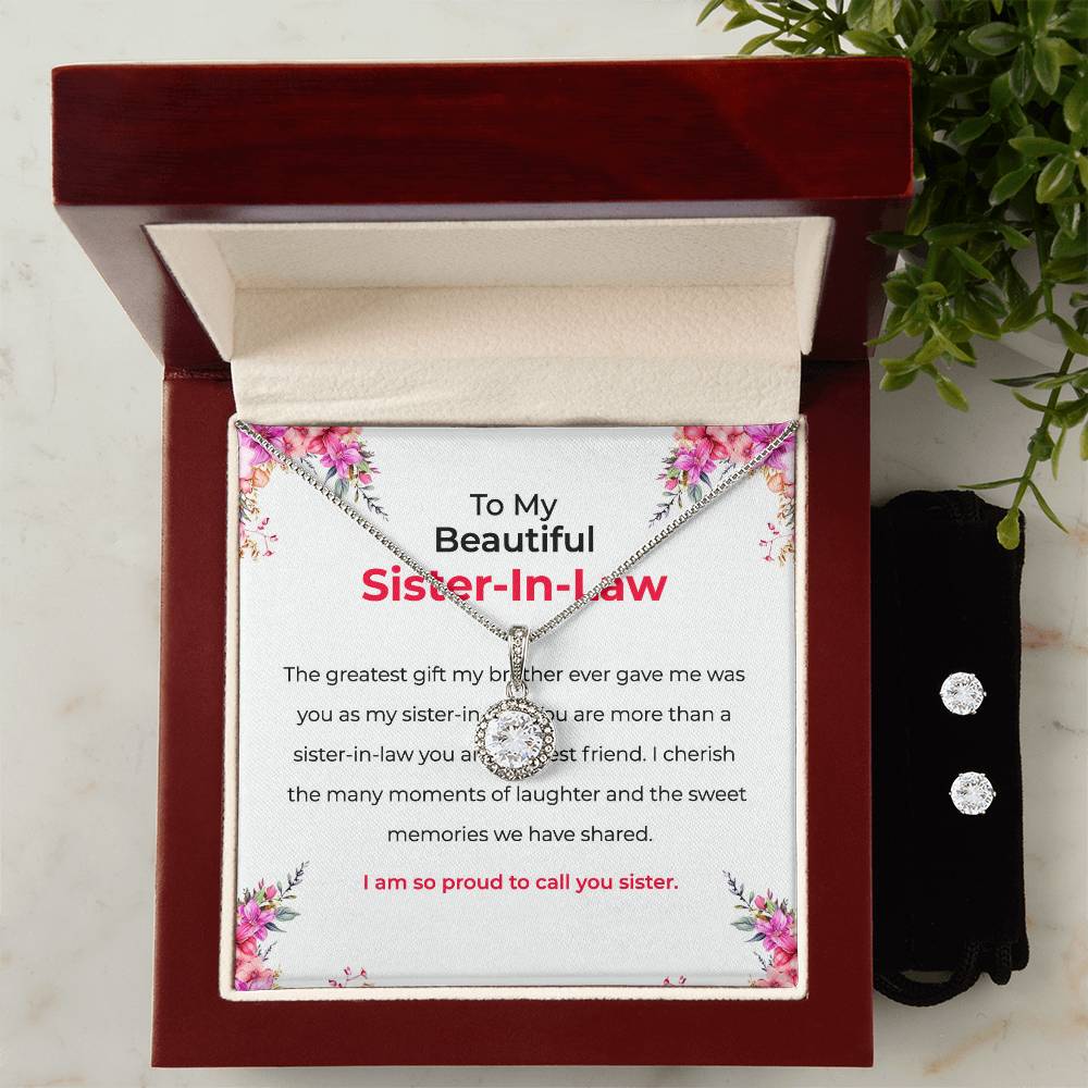To My Beautiful Sister-in-Law | Eternal Hope Necklace & Earring Set | Gift for Sister-in-Law