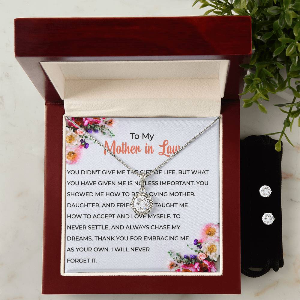 To My Cherished Mother-in-law | Eternal Hope Necklace & Earring Set | Loving Gift for Mother-in-law