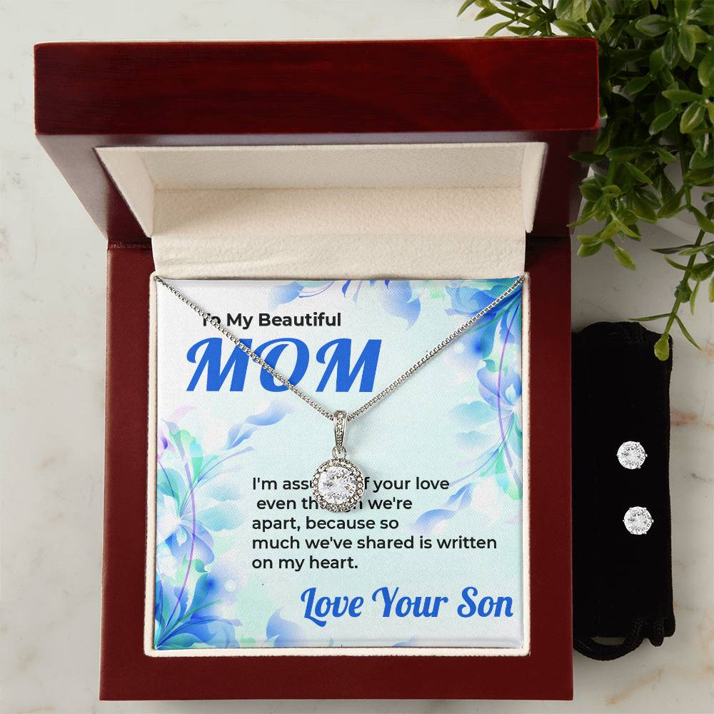 To The Woman Who Loves Me | Timeless Eternal Hope Jewelry Set from Son | Necklace Gift For Mom
