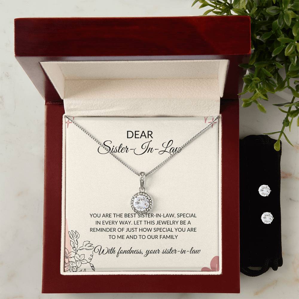 To My Dear Sister-in-Law | Eternal Hope Necklace & Earring Set | Gift for Sister-in-Law