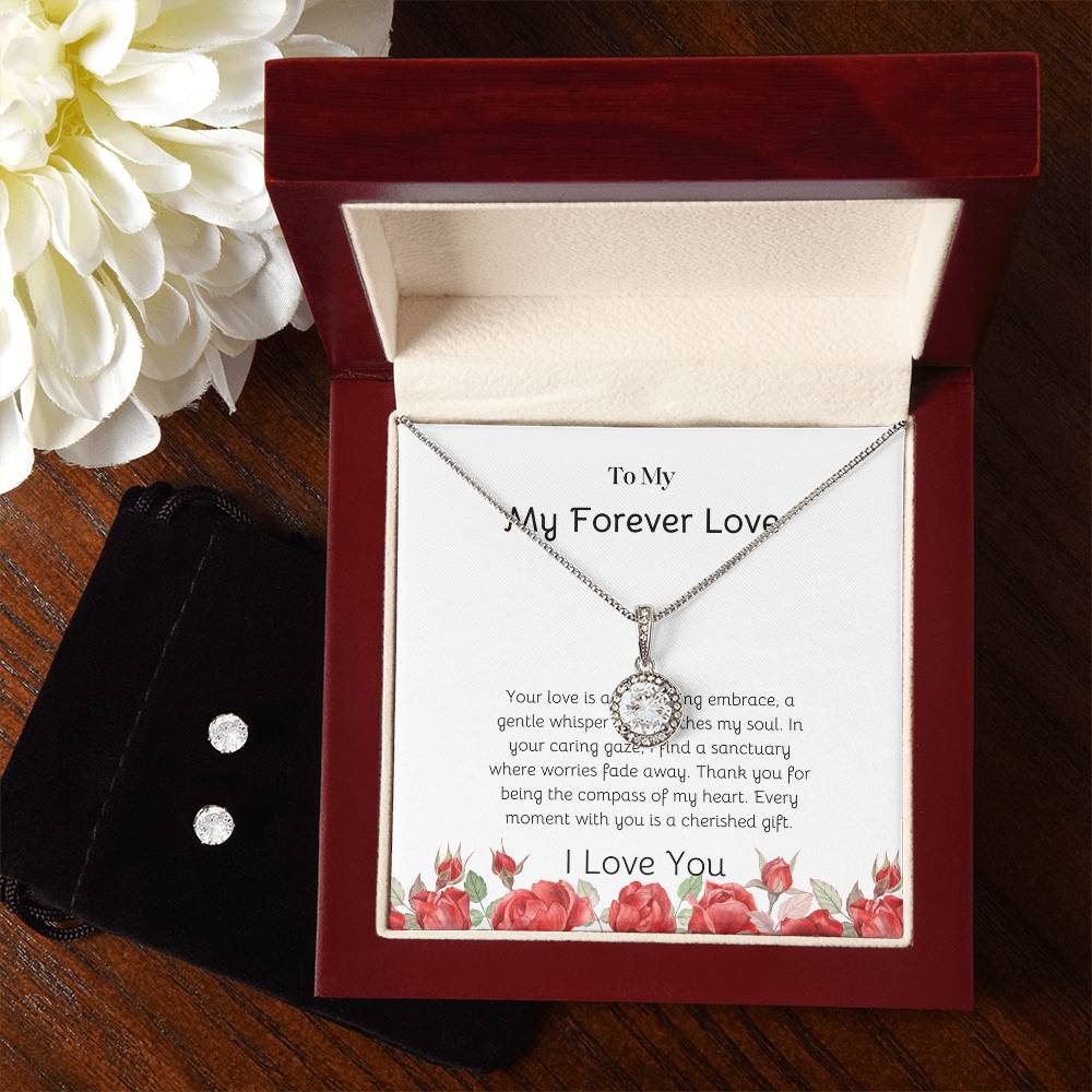 Eternal Hope Gift Set for Girlfriend | Beautiful Necklace and Earrings for Her - SOUVMOUR