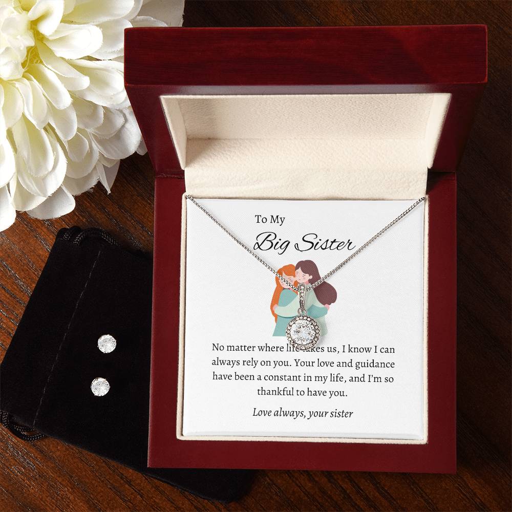To My Big Sister – Sweet Hope Necklace & Earring Set | A Thoughtful Gift for My Amazing Sister