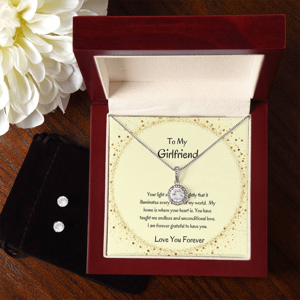 Eternal Hope Jewelry for Her | Necklace and Earrings Set for Girlfriend - SOUVMOUR