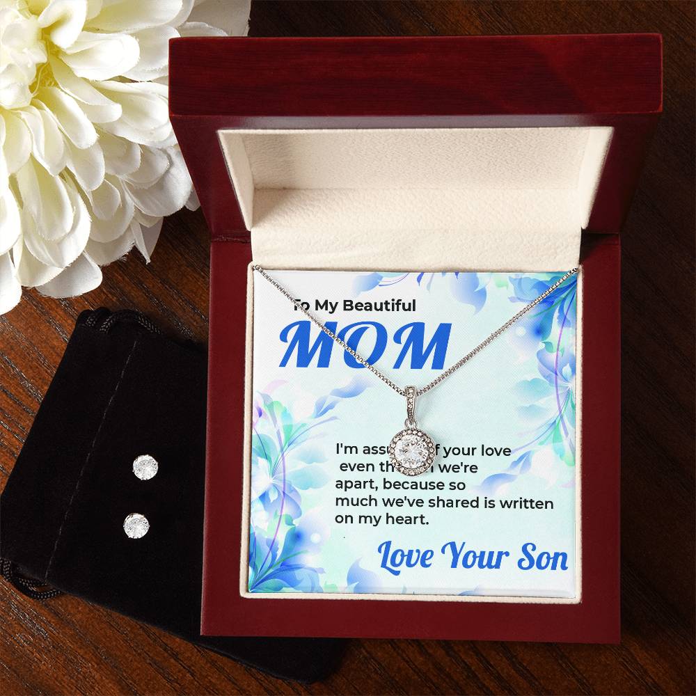 To The Woman Who Loves Me | Timeless Eternal Hope Jewelry Set from Son | Necklace Gift For Mom