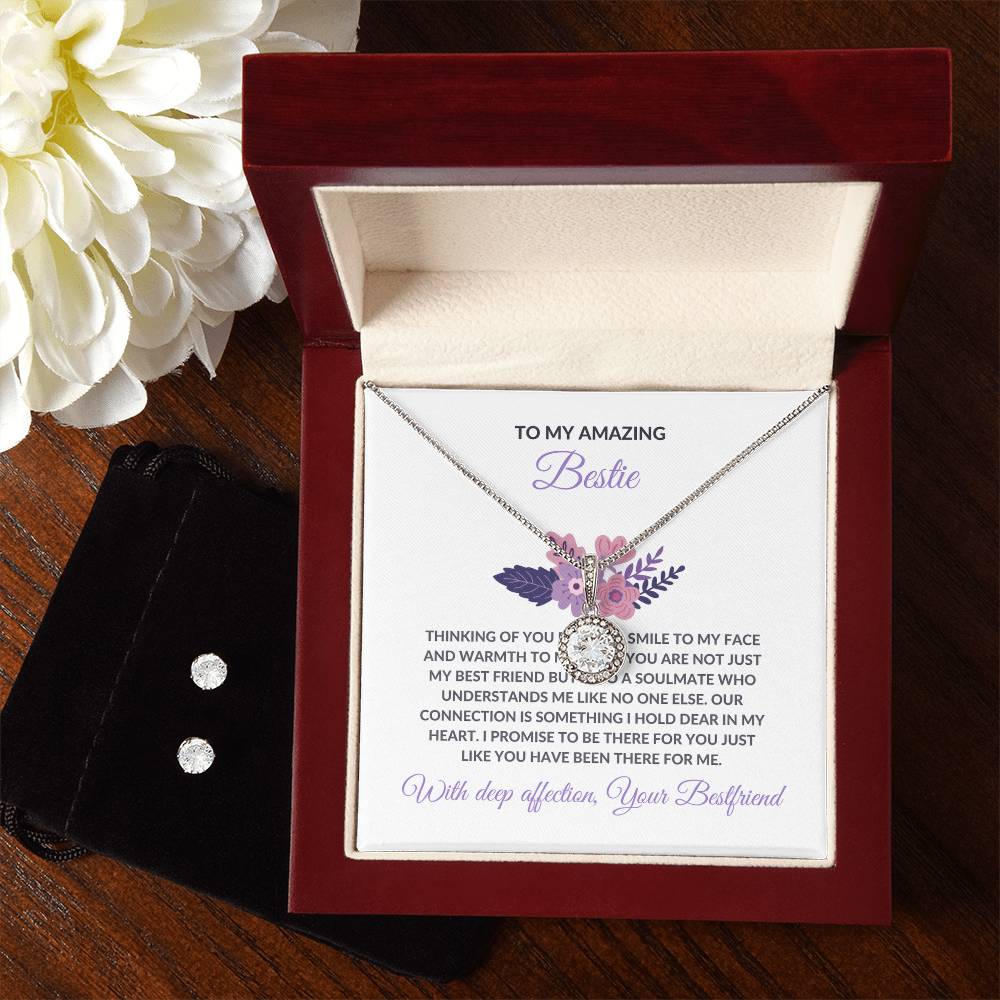 To My Amazing Best Friend - Eternal Hope Necklace and Earrings Set | Gift for Best Friend | Friendship Gift