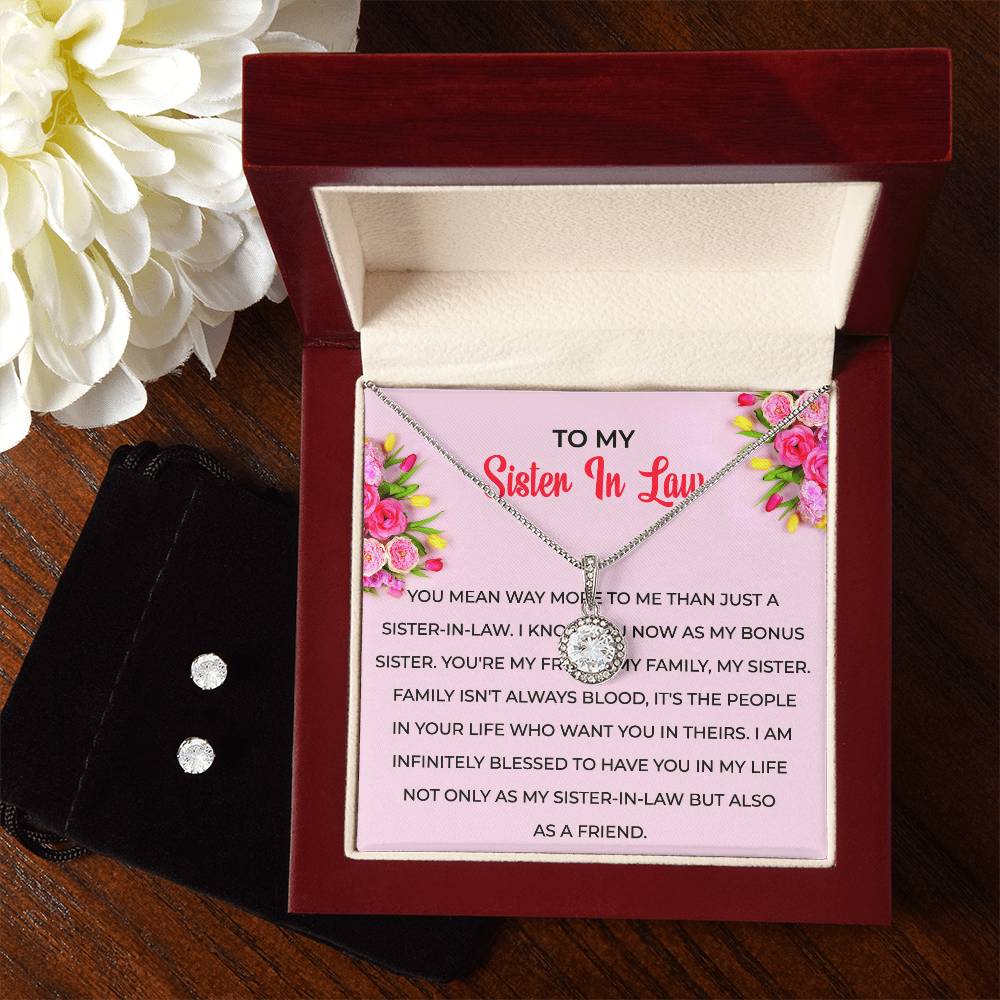 To My Sister-in-Law | Eternal Hope Necklace & Earring Set | Gift for Sister-in-Law