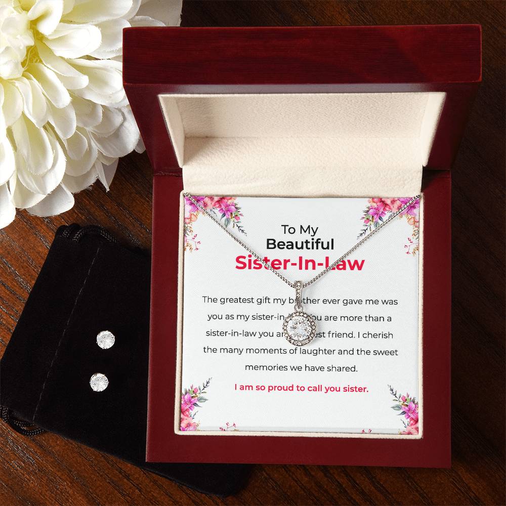 To My Beautiful Sister-in-Law | Eternal Hope Necklace & Earring Set | Gift for Sister-in-Law