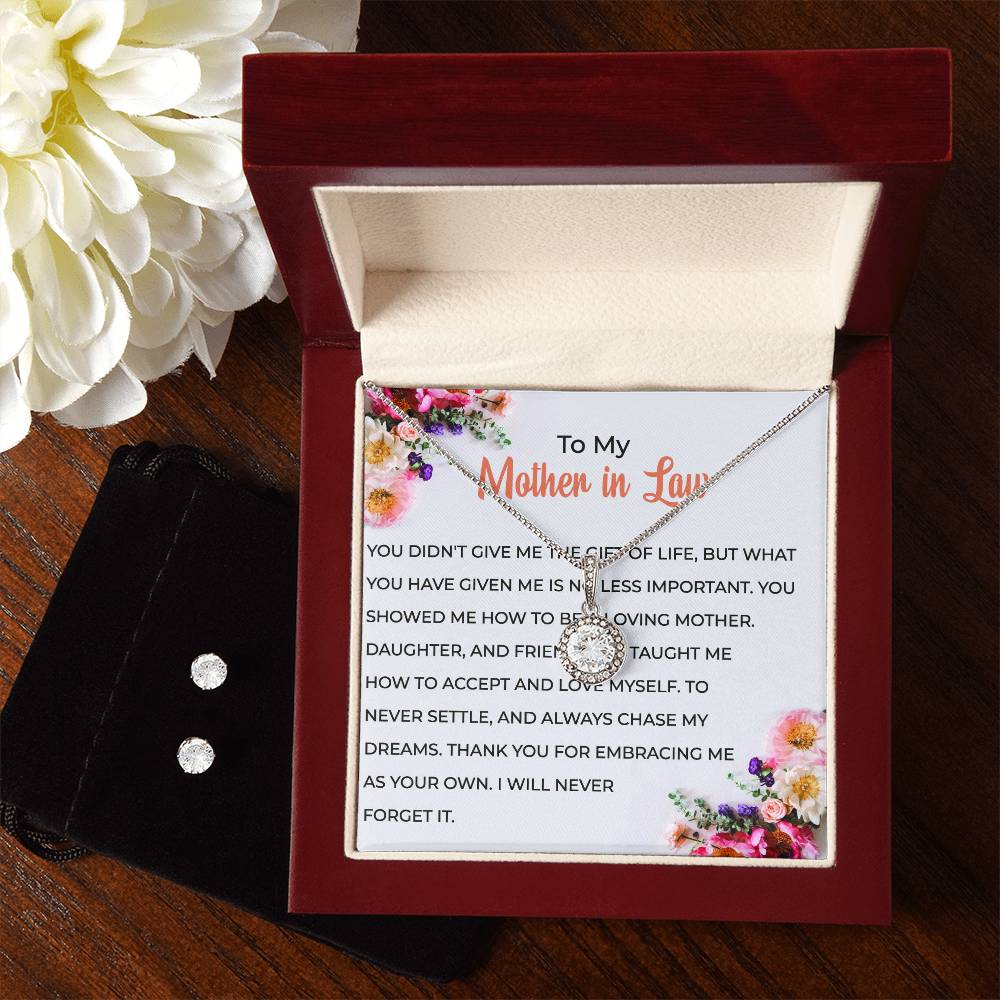 To My Cherished Mother-in-law | Eternal Hope Necklace & Earring Set | Loving Gift for Mother-in-law