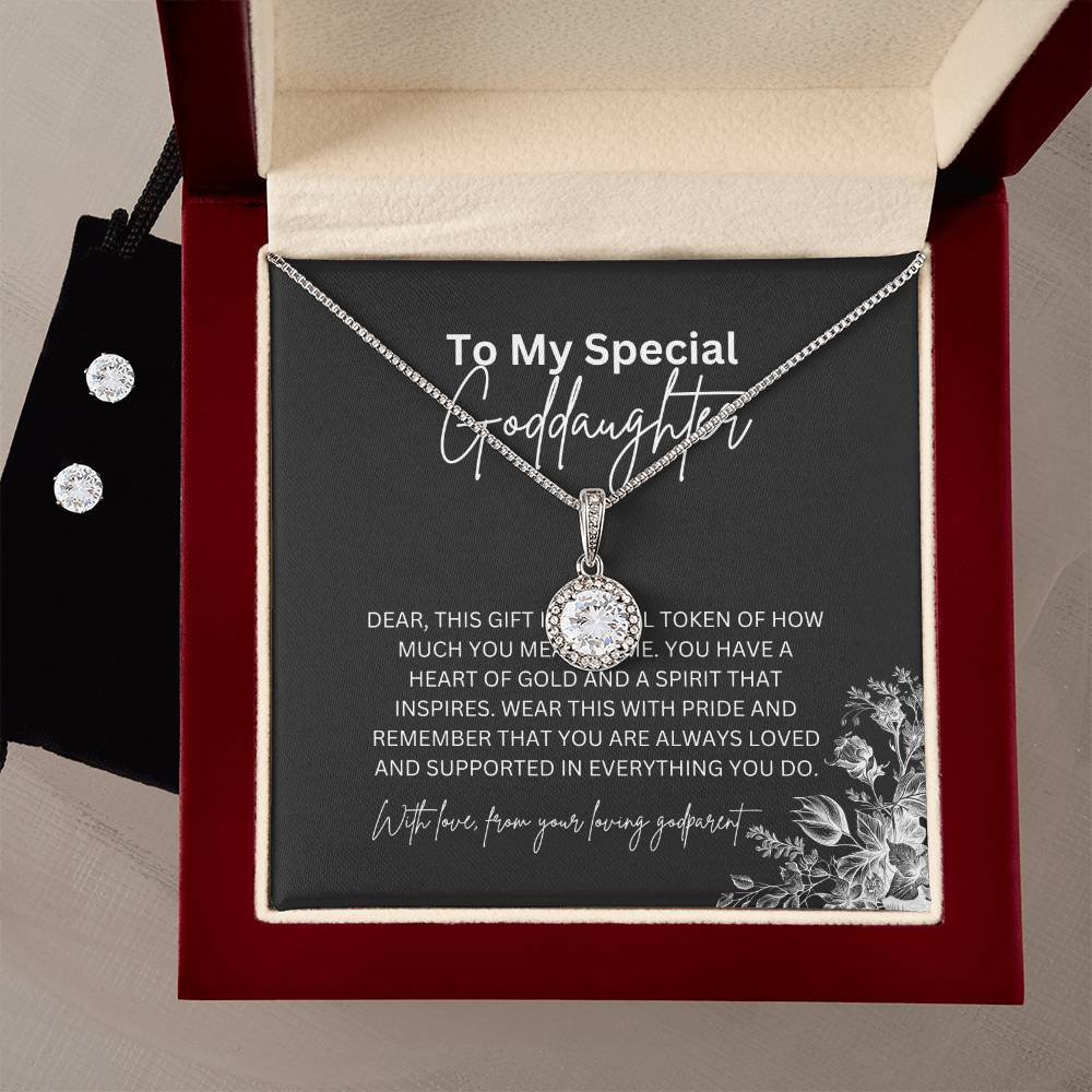 Eternal Hope Necklace & Earring Set | To My Special Goddaughter | A Gift of Love and Inspiration | Goddaughter Gift