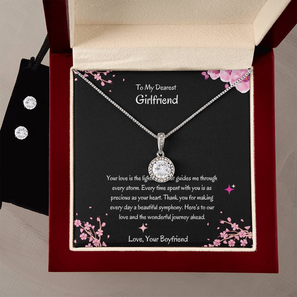 Gift for Her | Eternal Hope Necklace and Earrings Set for Girlfriend - SOUVMOUR