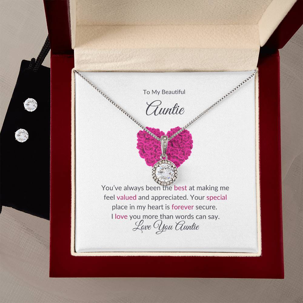 Timeless Necklace and Earrings Set Gift For Aunt– Perfect Jewelry Gift for Aunt - SOUVMOUR