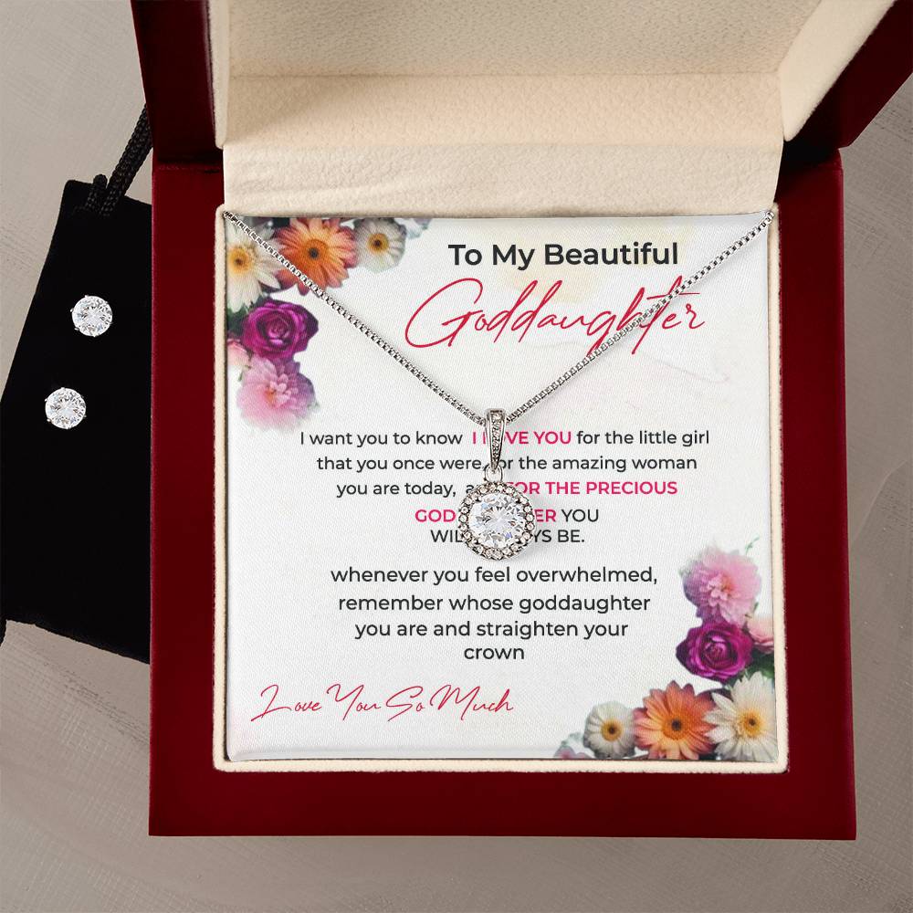 Eternal Hope Necklace & Earring Set | To My Beautiful Goddaughter | A Timeless Symbol of Love | Goddaughter Gift