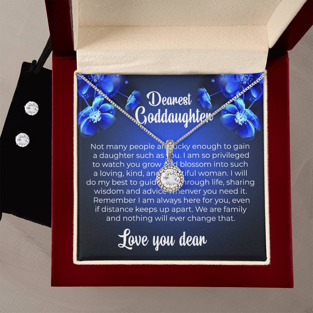 Eternal Hope Necklace & Earring Set | To My Dearest Goddaughter | A Cherished Keepsake Filled with Hope | Goddaughter Gift