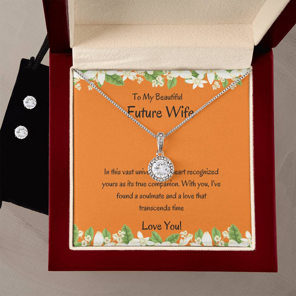 Girlfriend Necklace and Earrings Set | Eternal Hope Jewelry Gift for Her - SOUVMOUR