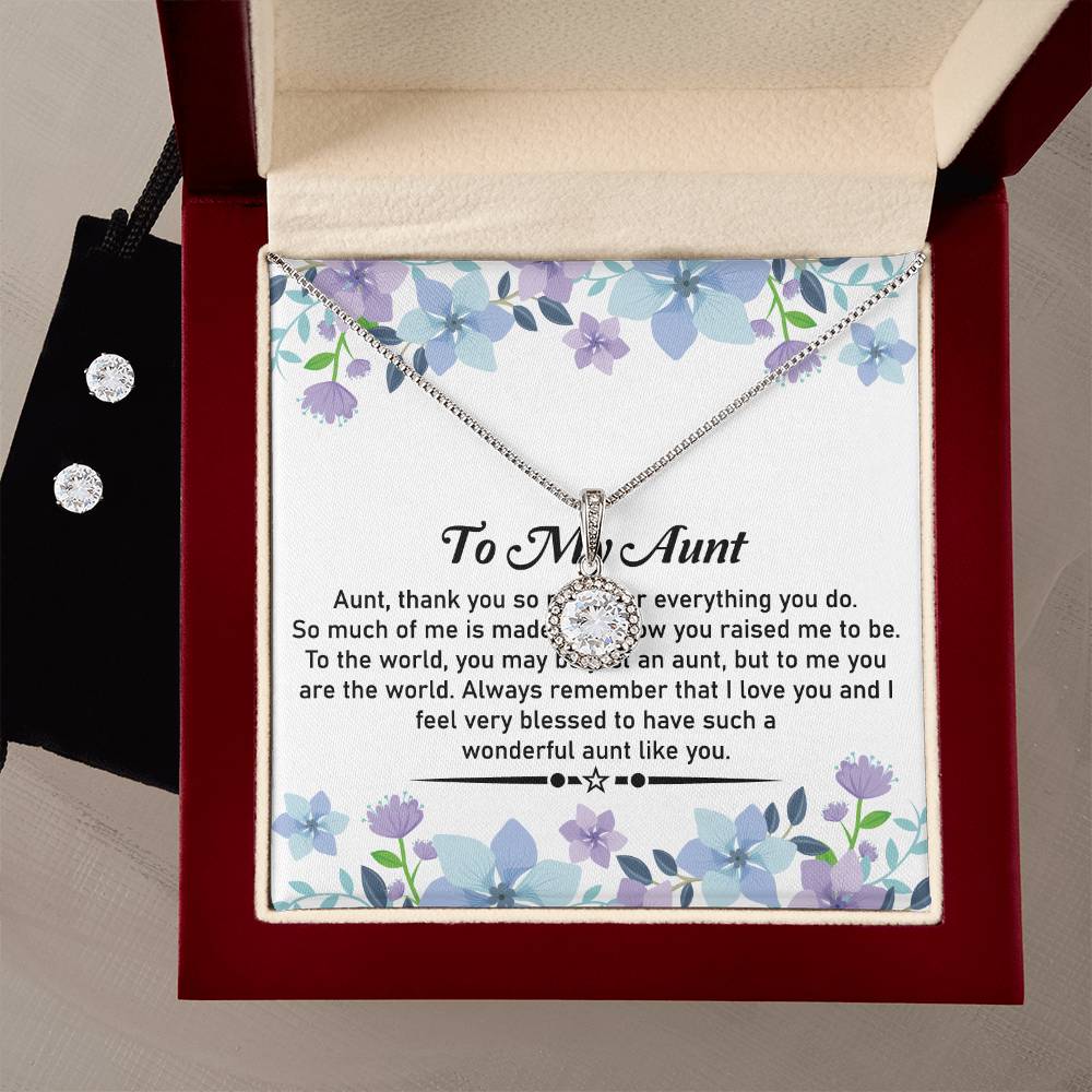 To My Dear Aunt – Beautiful Necklace and Earrings Set | Ideal Gift for Aunt - SOUVMOUR