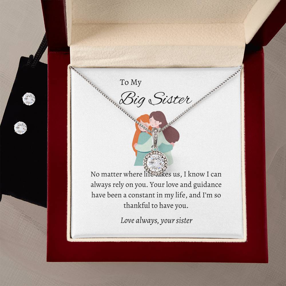 To My Big Sister – Sweet Hope Necklace & Earring Set | A Thoughtful Gift for My Amazing Sister
