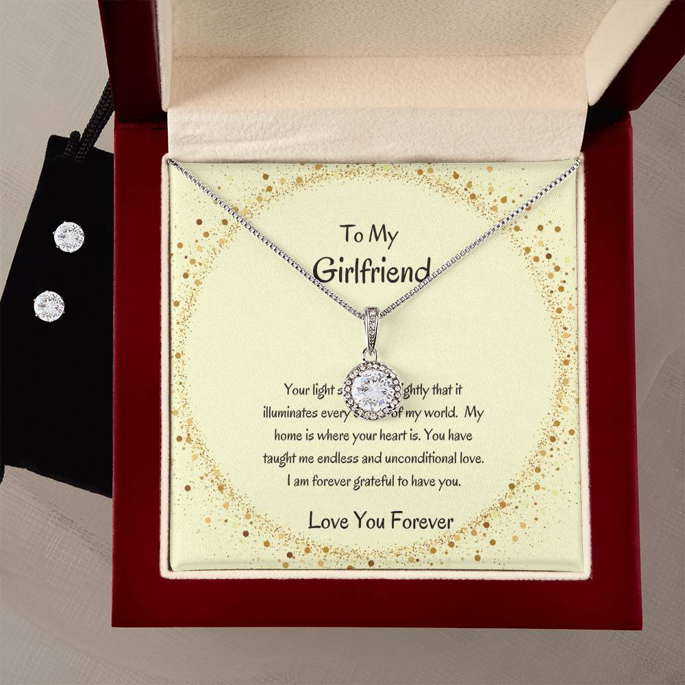 Eternal Hope Jewelry for Her | Necklace and Earrings Set for Girlfriend - SOUVMOUR