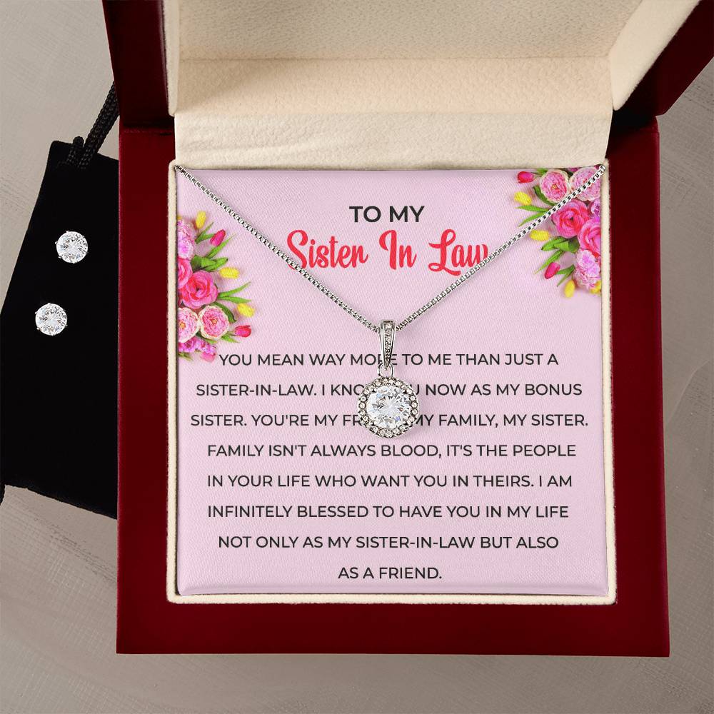To My Sister-in-Law | Eternal Hope Necklace & Earring Set | Gift for Sister-in-Law